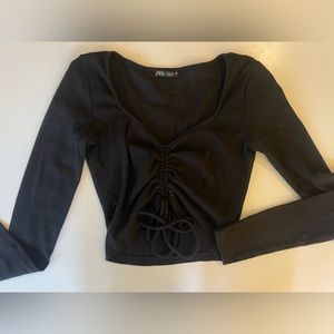Long sleeve Zara crop top